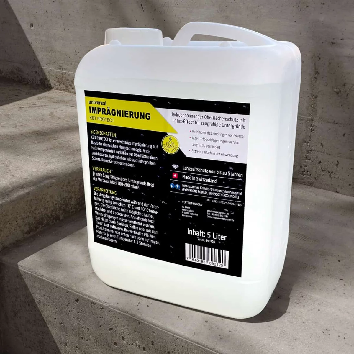 KBT PROTECT 5 litre canister – Long-term protection up to 5 years, made in Switzerland.