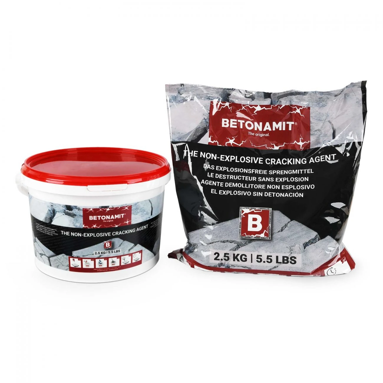 BETONAMIT Vrece a vedro 2,5 kg – Každé 2,5 kg | 5.5 lbs