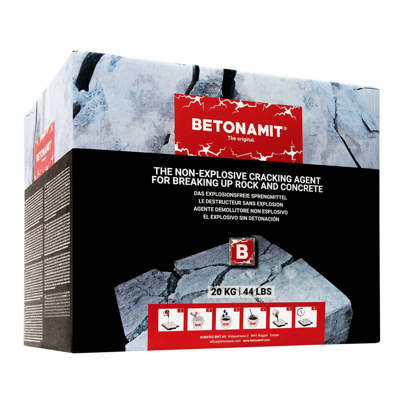 BETONAMIT Box 20 kg – 4 × 5 kg bags | 44 lbs