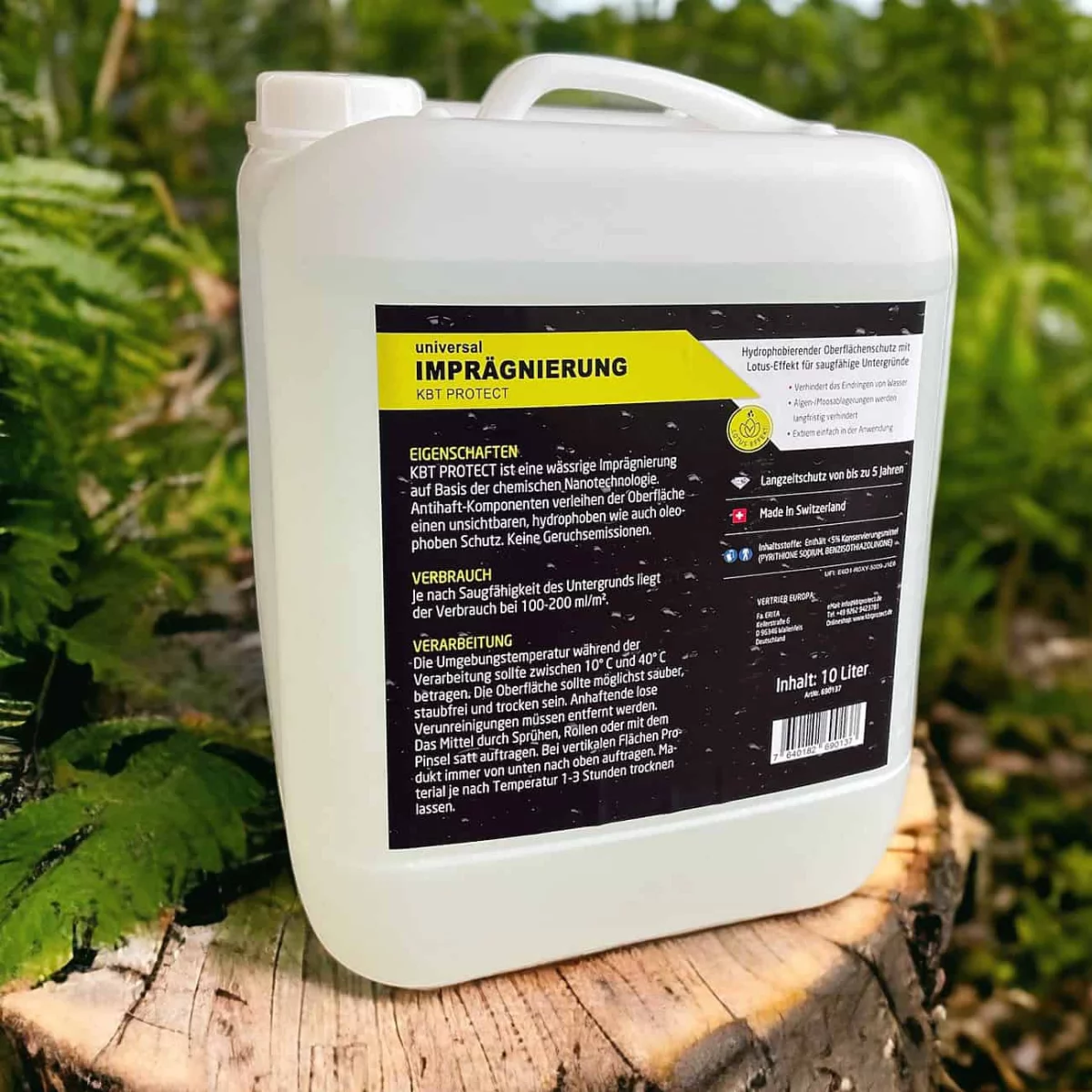 KBT PROTECT 10 litre canister – For large areas, consumption 100–200 ml/m².