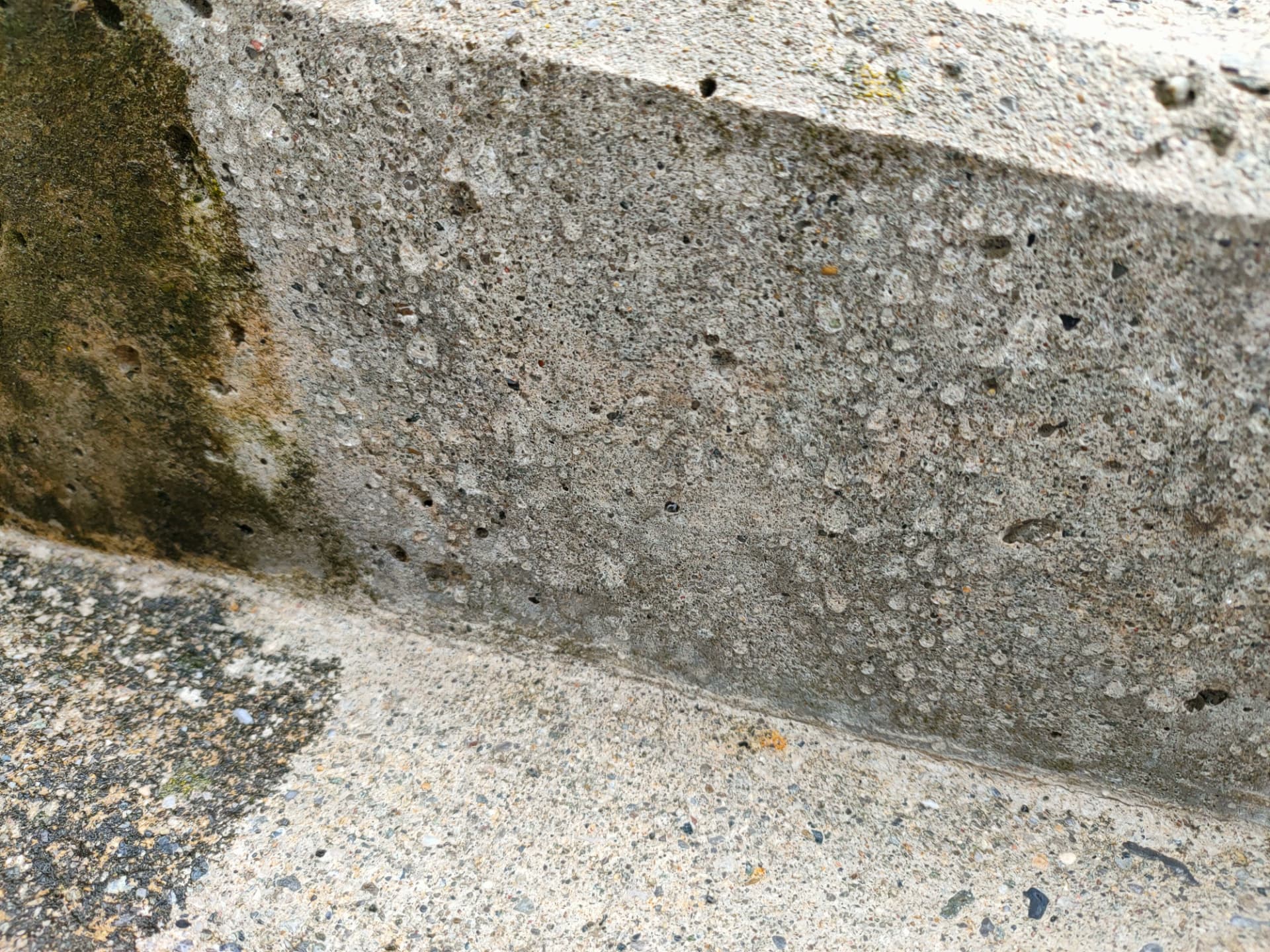 Untreated concrete absorbs moisture – the basis for greening, efflorescence and frost damage.