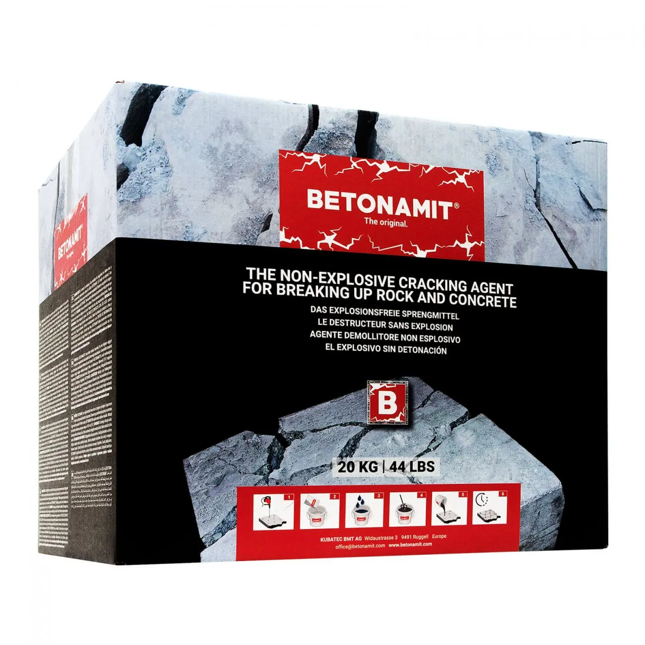 Кашон BETONAMIT с 20 kg невзривен разрушаващ агент в торбички – Изображение 1 от 4